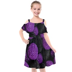 Berry,raspberry, Plus, One Kids  Cut Out Shoulders Chiffon Dress by nateshop