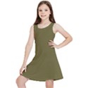 Brown, Color, Background, Monochrome, Minimalism Kids  Lightweight Sleeveless Dress View1