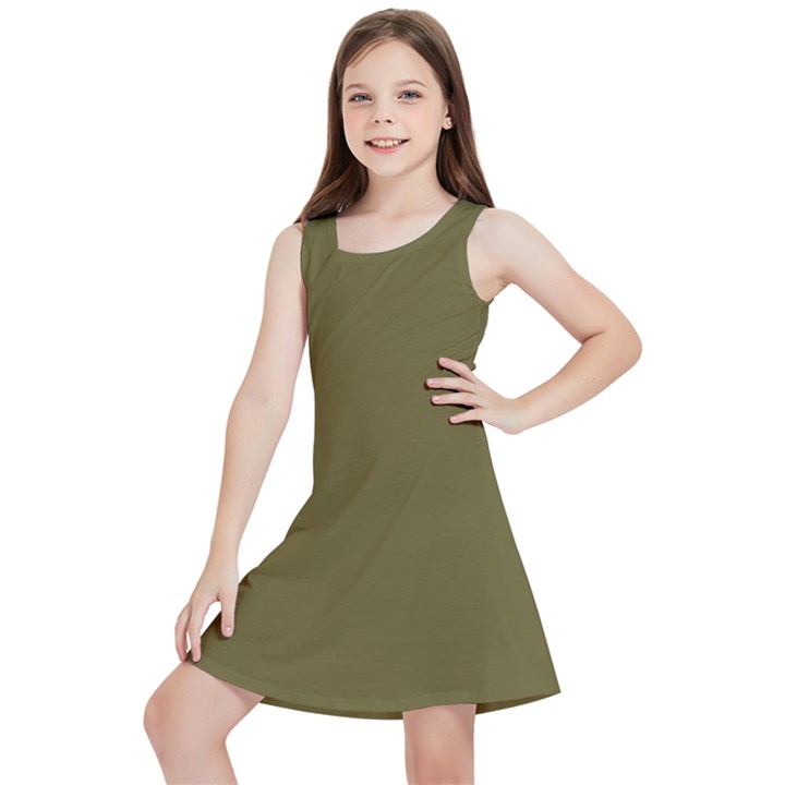 Brown, Color, Background, Monochrome, Minimalism Kids  Lightweight Sleeveless Dress