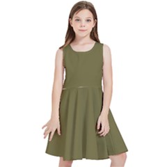 Brown, Color, Background, Monochrome, Minimalism Kids  Skater Dress by nateshop