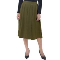 Brown, Color, Background, Monochrome, Minimalism Classic Velour Midi Skirt  by nateshop