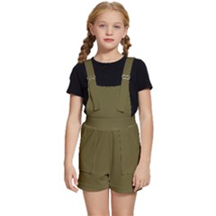 Brown, Color, Background, Monochrome, Minimalism Kids  Short Overalls by nateshop