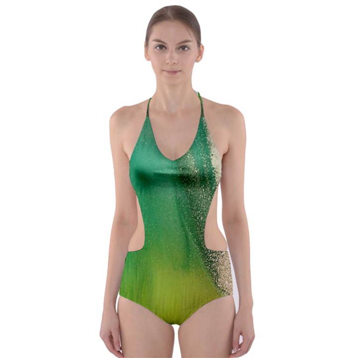 Curved, Hole Cut-Out One Piece Swimsuit