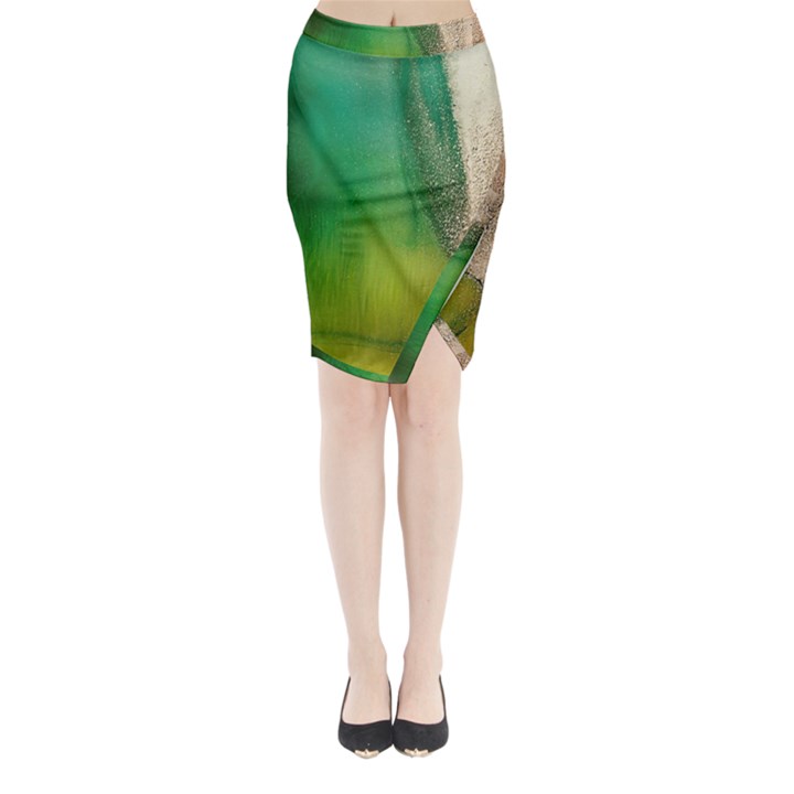 Curved, Hole Midi Wrap Pencil Skirt