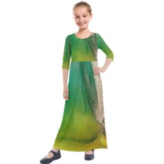 Curved, Hole Kids  Quarter Sleeve Maxi Dress by nateshop