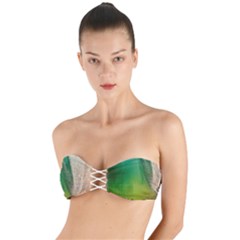 Curved, Hole Twist Bandeau Bikini Top by nateshop