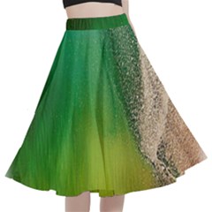 Curved, Hole A-line Full Circle Midi Skirt With Pocket by nateshop