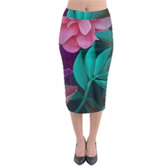 Eaves, Mate, Pink, Purple, Stock Wall Midi Pencil Skirt by nateshop