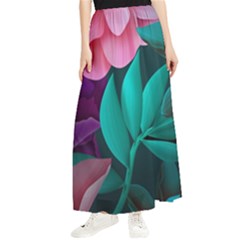 Eaves, Mate, Pink, Purple, Stock Wall Maxi Chiffon Skirt