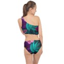 Eaves, Mate, Pink, Purple, Stock Wall Spliced Up Two Piece Swimsuit View2