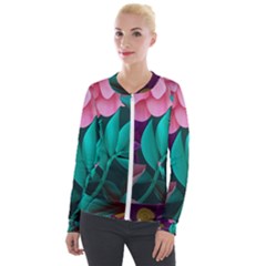 Eaves, Mate, Pink, Purple, Stock Wall Velvet Zip Up Jacket by nateshop