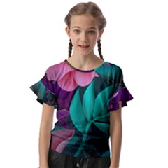 Eaves, Mate, Pink, Purple, Stock Wall Kids  Cut Out Flutter Sleeves