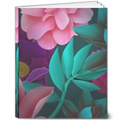 Eaves, Mate, Pink, Purple, Stock Wall 8  X 10  Softcover Notebook by nateshop