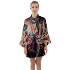 Flowers, Green, Hold, Huawei Long Sleeve Satin Kimono by nateshop