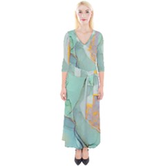 Huawei, Lite, Mate Quarter Sleeve Wrap Maxi Dress by nateshop