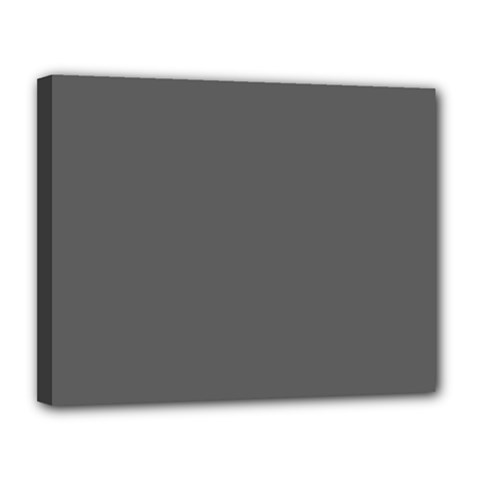 Gray, Color, Background, Monochrome, Minimalism Canvas 14  X 11  (stretched) by nateshop