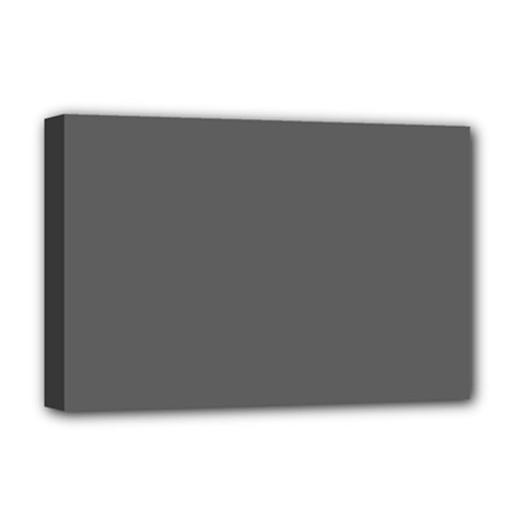 Gray, Color, Background, Monochrome, Minimalism Deluxe Canvas 18  X 12  (stretched) by nateshop