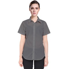 Gray, Color, Background, Monochrome, Minimalism Women s Short Sleeve Shirt