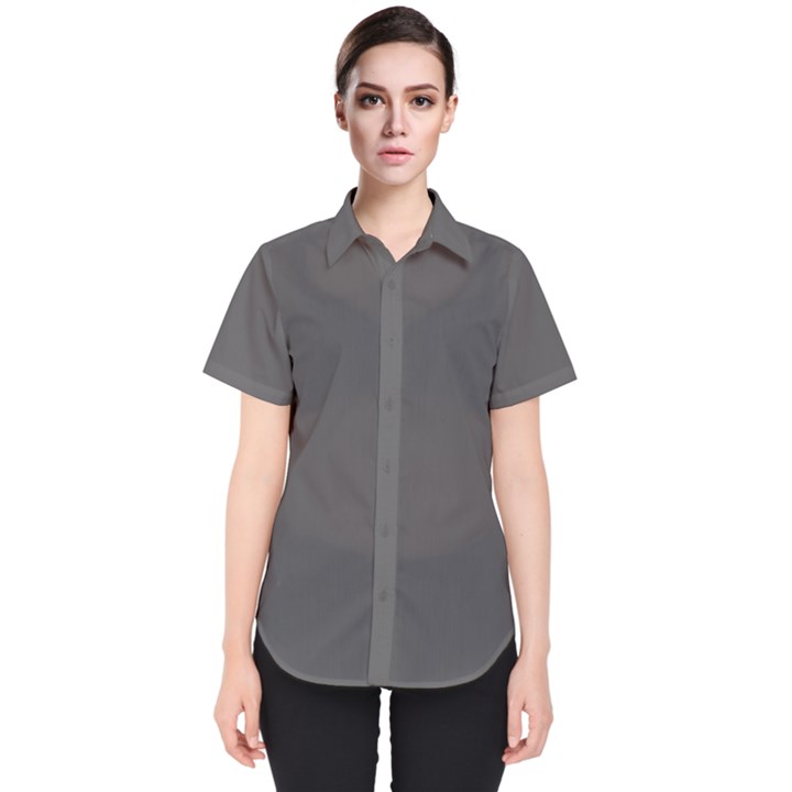 Gray, Color, Background, Monochrome, Minimalism Women s Short Sleeve Shirt