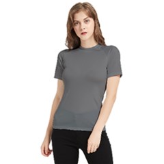 Gray, Color, Background, Monochrome, Minimalism Women s Short Sleeve Rash Guard by nateshop