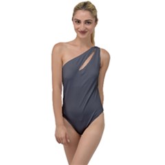 Gray, Color, Background, Monochrome, Minimalism To One Side Swimsuit by nateshop