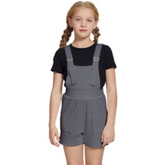 Gray, Color, Background, Monochrome, Minimalism Kids  Short Overalls by nateshop