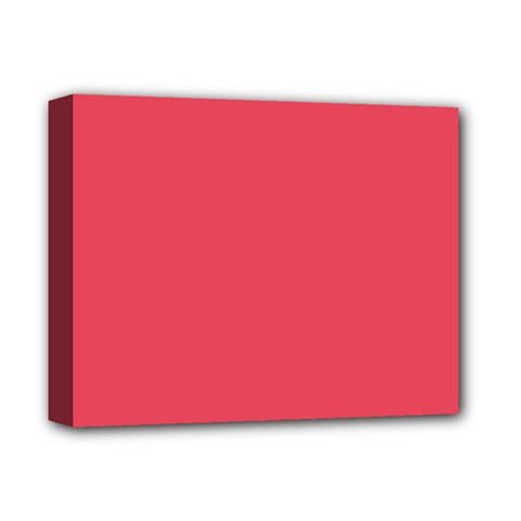 Pink, Color, Background, Monochromic, Minimalism Deluxe Canvas 14  X 11  (stretched) by nateshop