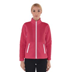 Pink, Color, Background, Monochromic, Minimalism Women s Bomber Jacket by nateshop