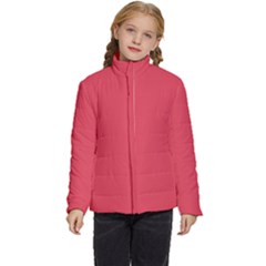 Pink, Color, Background, Monochromic, Minimalism Kids  Puffer Bubble Jacket Coat by nateshop