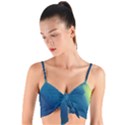 Plus, Curved Woven Tie Front Bralet View1