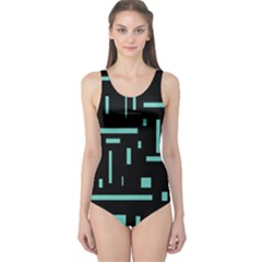 Rectangles, Cubes, Forma One Piece Swimsuit by nateshop