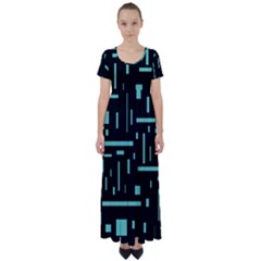 Rectangles, Cubes, Forma High Waist Short Sleeve Maxi Dress