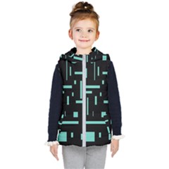 Rectangles, Cubes, Forma Kids  Hooded Puffer Vest by nateshop