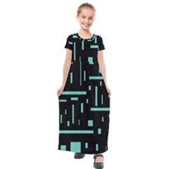 Rectangles, Cubes, Forma Kids  Short Sleeve Maxi Dress by nateshop