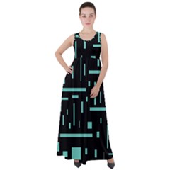 Rectangles, Cubes, Forma Empire Waist Velour Maxi Dress by nateshop