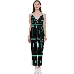 Rectangles, Cubes, Forma V-neck Camisole Jumpsuit by nateshop