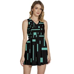 Rectangles, Cubes, Forma Sleeveless High Waist Mini Dress by nateshop