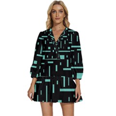 Rectangles, Cubes, Forma V-neck Placket Mini Dress by nateshop