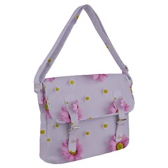 Springpurple Flower On A Purple Background Buckle Messenger Bag by nateshop