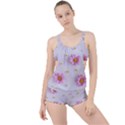 Springpurple Flower On A Purple Background Boyleg Tankini Set  View1