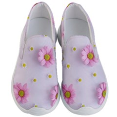 Springpurple Flower On A Purple Background Men s Lightweight Slip Ons by nateshop