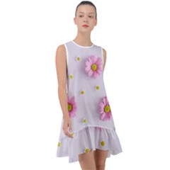 Springpurple Flower On A Purple Background Frill Swing Dress by nateshop