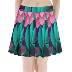 Flowers, Mate, Pink, Purple, Stock Wall Pleated Mini Skirt by nateshop