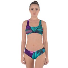 Flowers, Mate, Pink, Purple, Stock Wall Criss Cross Bikini Set by nateshop