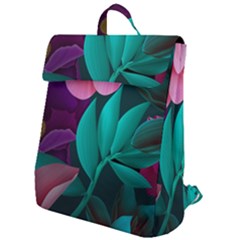 Flowers, Mate, Pink, Purple, Stock Wall Flap Top Backpack by nateshop