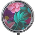 flowers, Mate, Pink, Purple, Stock Wall Mini Round Pill Box View1