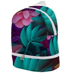 Flowers, Mate, Pink, Purple, Stock Wall Zip Bottom Backpack by nateshop