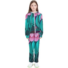 Flowers, Mate, Pink, Purple, Stock Wall Kids  Tracksuit