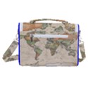 Vintage World Map Aesthetic Satchel Shoulder Bag View3