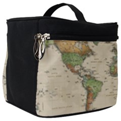 Vintage World Map Aesthetic Make Up Travel Bag (big) by Cemarart